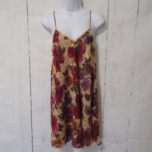 Vintage LA Intimates Nightgown Floral Slip Dress Whimsigoth Goth Fairy Grunge